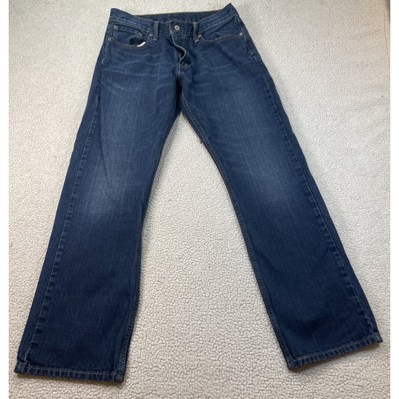 Levi's 514 Men Jeans 34x34 Blue Denim Straight Pockets Medium Wash Mid Rise - Picture 1 of 9